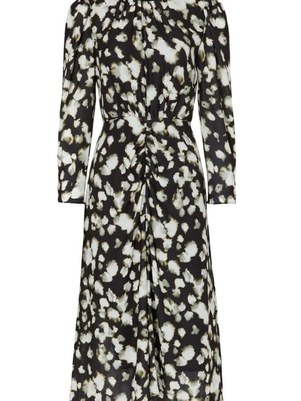 Black Floral Midi Dress | Maggy London | 6